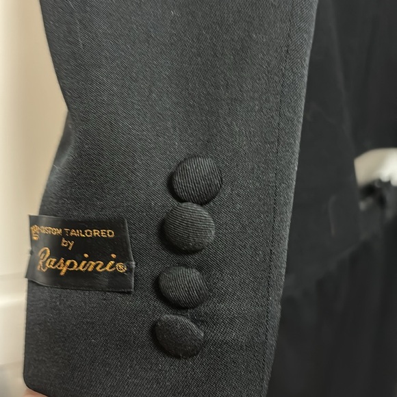 Raspini jacket and skirt dressy suit, vintage NWT, black size 13/14 gorgeous - Picture 10 of 10